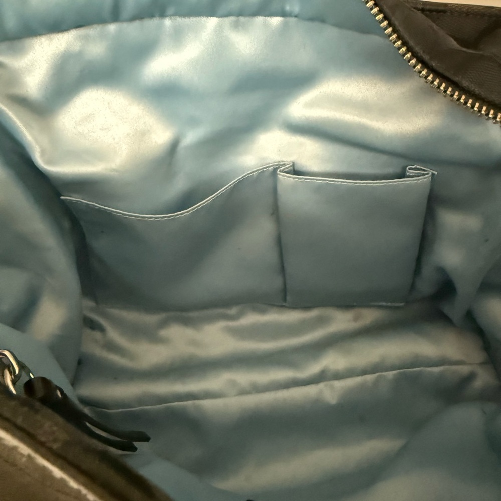 Vintage Coach F17386 Signature leather & canvas shoulder bag with double straps - Picture 8 of 14